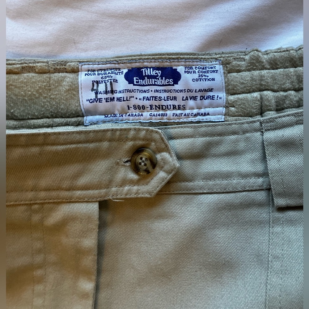 Zip off Tilley’s! Size 35